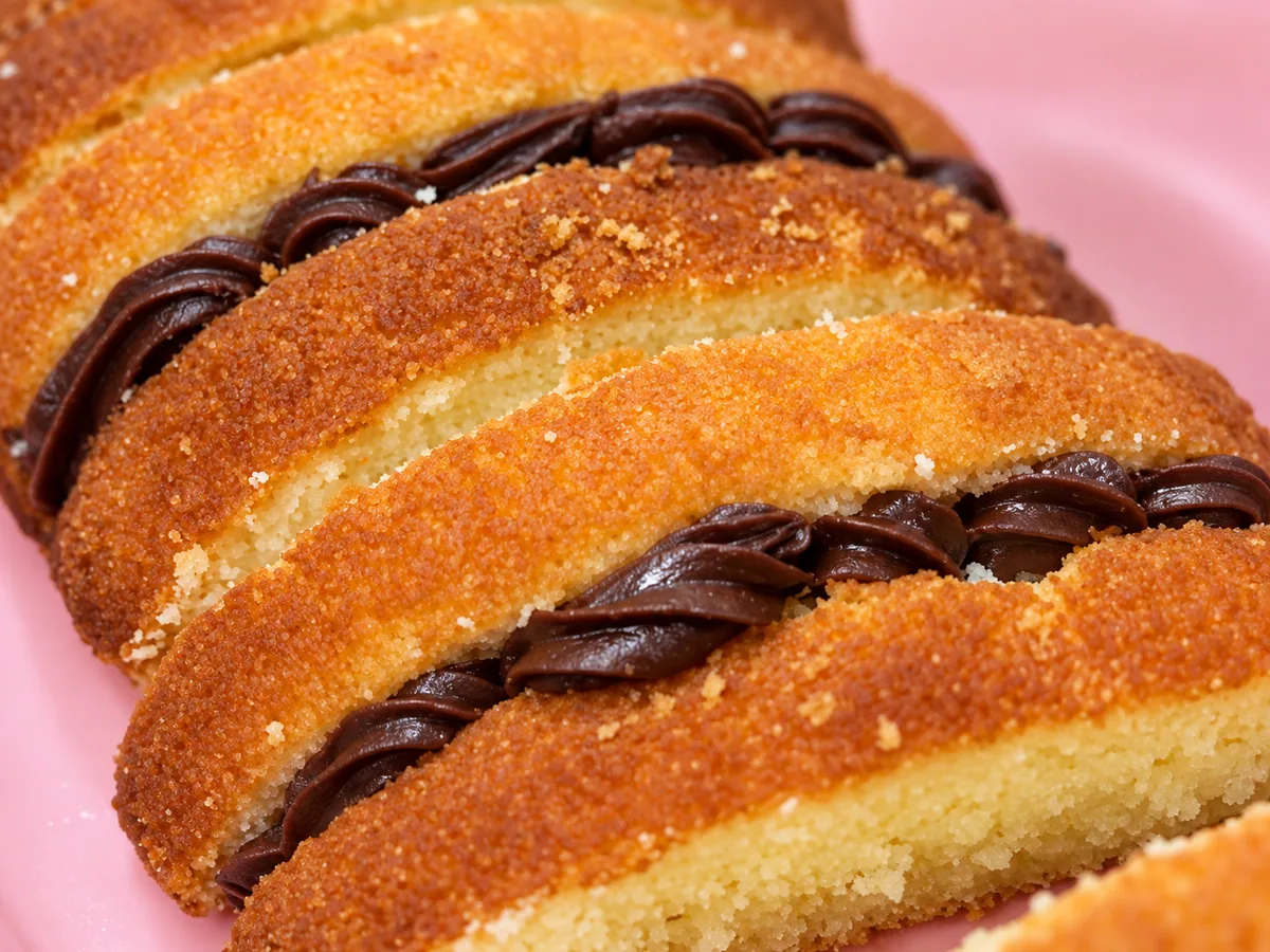 Rose Cottage Baking Co. almond cake with chocolate filling