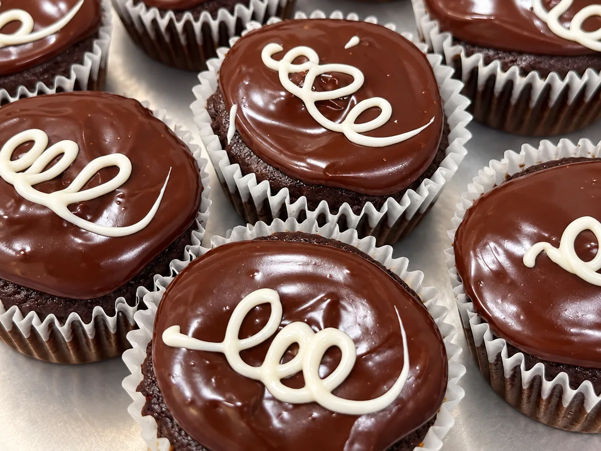 Rose Cottage Baking Co. chocolate ganache cupcakes