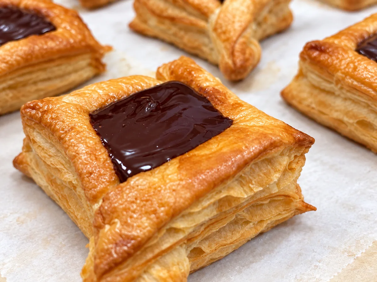 Rose Cottage Baking Co. chocolate ganache puff pastries