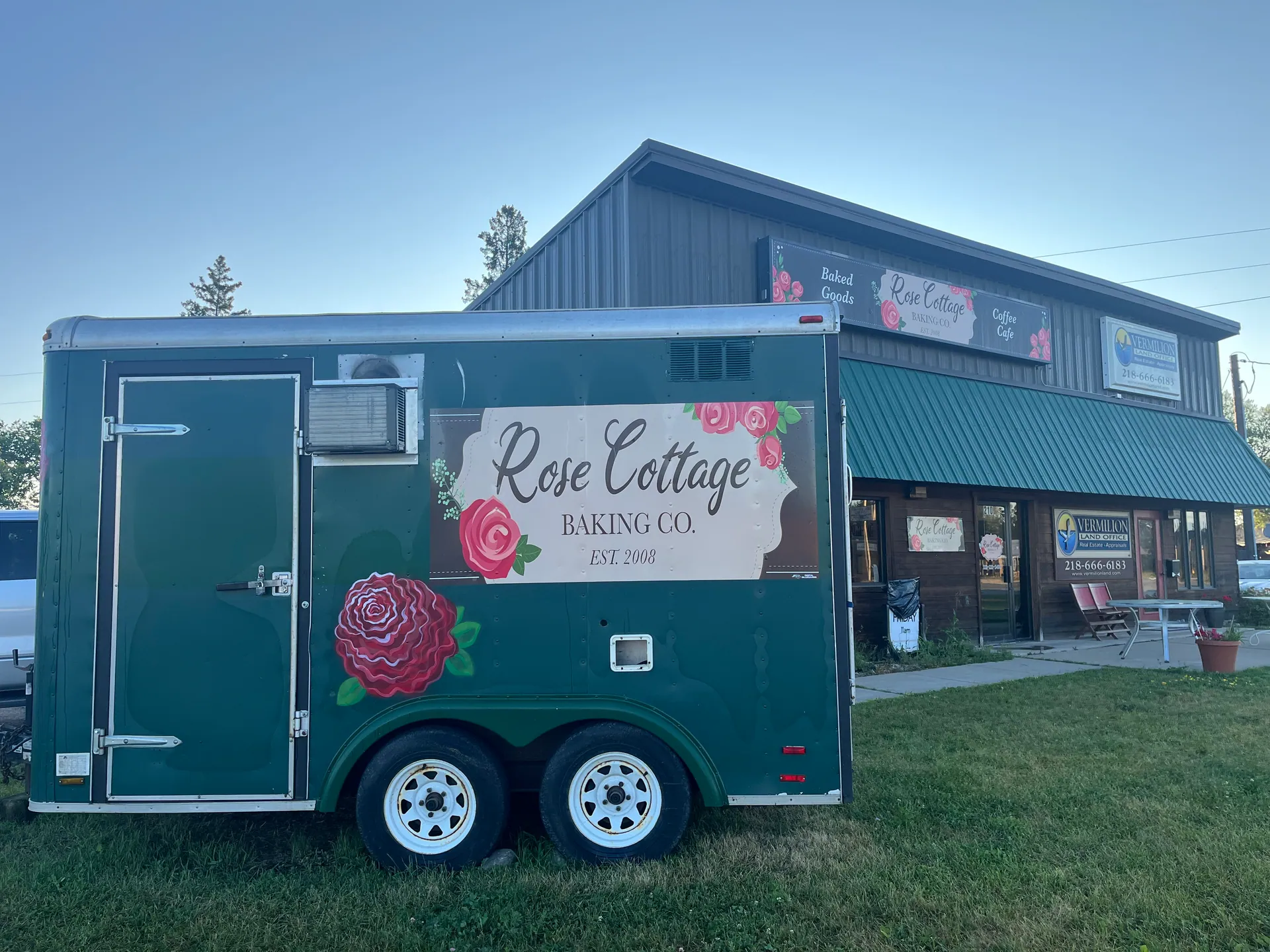 Rose Cottage Baking Co. food truck parked in front of the bakery